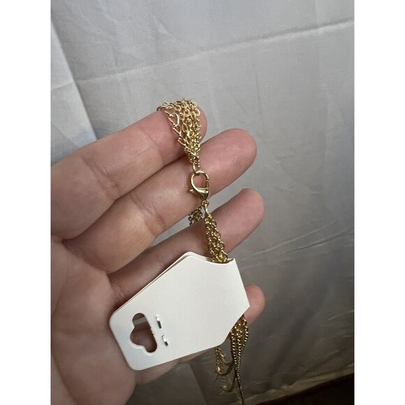 Women’s Fashion Gold Multi- Layered Star Pendant Necklace NWT - Picture 6 of 6